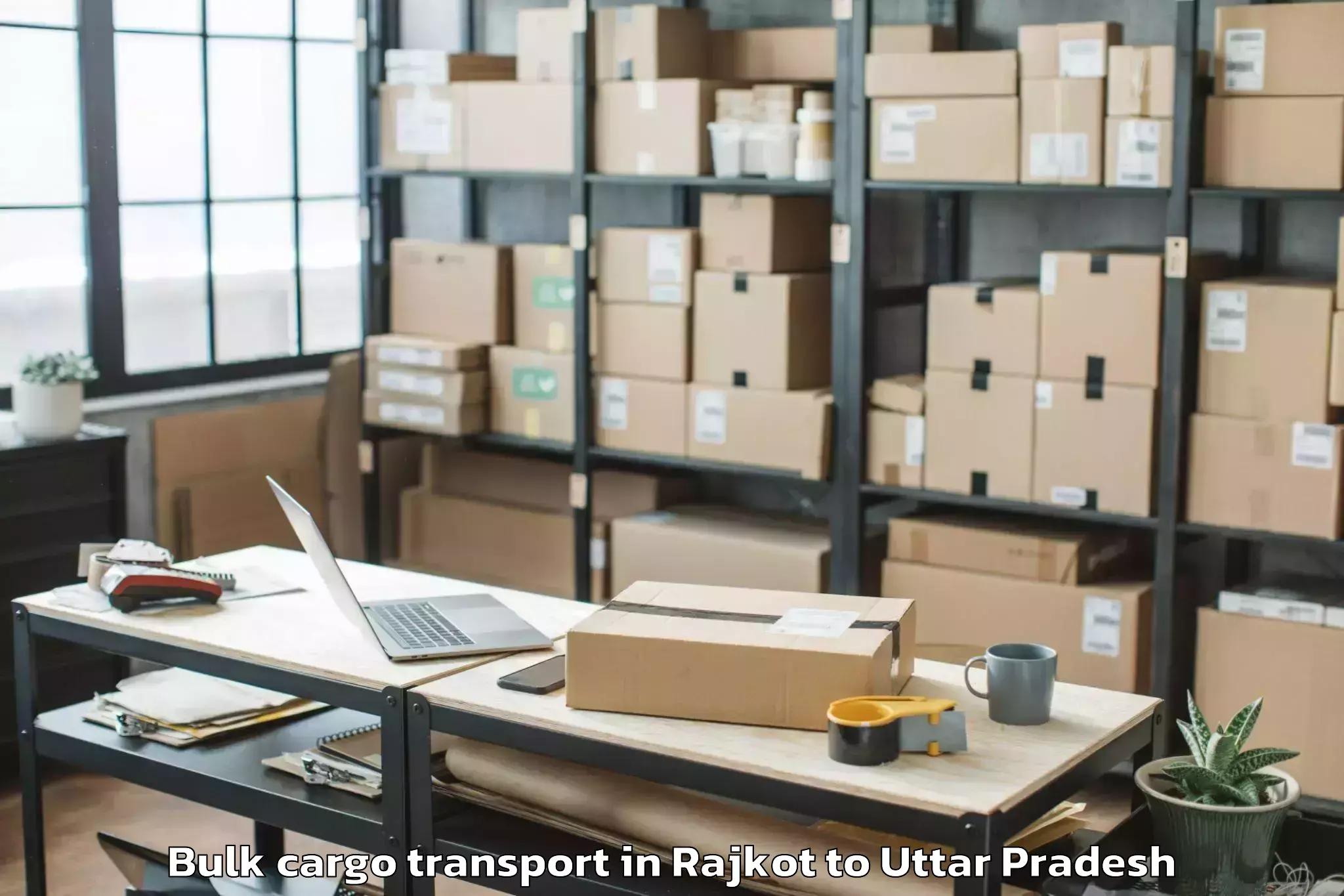 Rajkot to Muhammadabad Gohna Bulk Cargo Transport